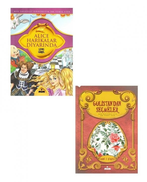 Alice Harikalar Diyarında + Gülistandan Seçmeler (2 Kitap)