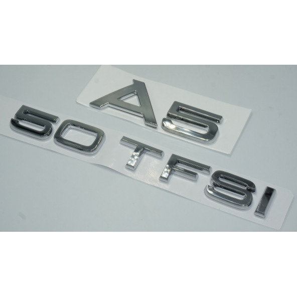 Audi A5 50 TFSi Krom ABS 3M 3D Bagaj Yazı Logo Orjinal Ürün - 2