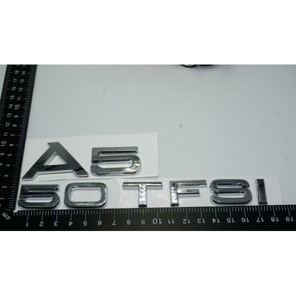 Audi A5 50 TFSi Krom ABS 3M 3D Bagaj Yazı Logo Orjinal Ürün - 3