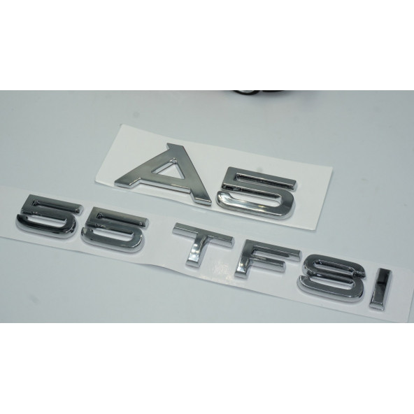 Audi A5 55 TFSi Krom ABS 3M 3D Bagaj Yazı Logo Orjinal Ürün - Resim 2