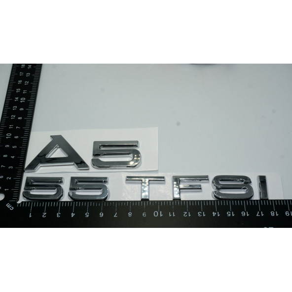 Audi A5 55 TFSi Krom ABS 3M 3D Bagaj Yazı Logo Orjinal Ürün - Resim 3