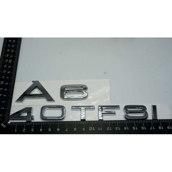 Audi A6 40 TFSi Krom ABS 3M 3D Bagaj Yazı Logo Orjinal Ürün - Resim 3