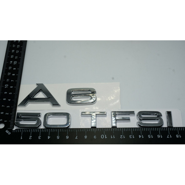 Audi A6 50 TFSi Krom ABS 3M 3D Bagaj Yazı Logo Orjinal Ürün - 3