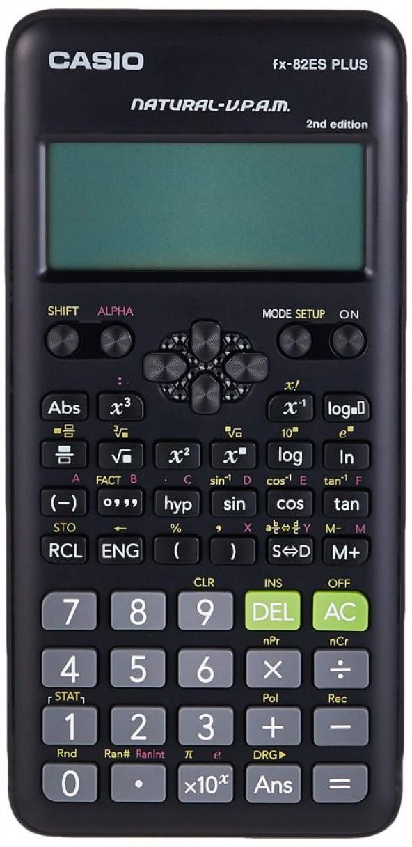 Casio FX-82ES Plus Siyah Bilimsel Fonksiyonlu Hesap Makinesi 2.Versiyon ürün görseli 1