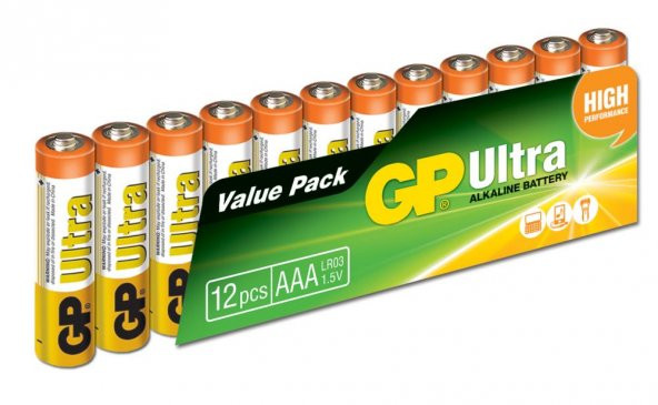 Gp LR03 AAA Boy Ultra Alkalin İnce Kalem Pil 12li Paket GP24AU-VS12