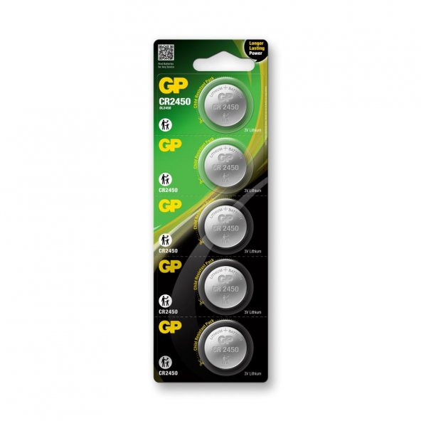 GP CR2450-C5 3V Lityum Düğme Pil 5li Paket