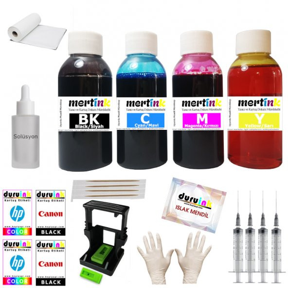 HP 304 İÇİN UYUMLU KARTUŞ DOLUM SETİ 4X100ML MÜREKKEP ürün görseli