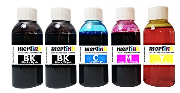 HP 3750 (304) KARTUŞ DOLUM SETİ 5X100ML 5Lİ SET MÜREKKEP - Resim 2