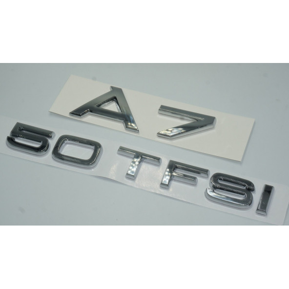 Audi A7 50 TFSi Krom ABS 3M 3D Bagaj Yazı Logo Orjinal Ürün - Resim 2
