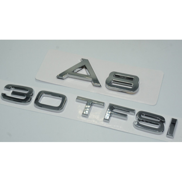 Audi A8 30 TFSi Krom ABS 3M 3D Bagaj Yazı Logo Orjinal Ürün - 2