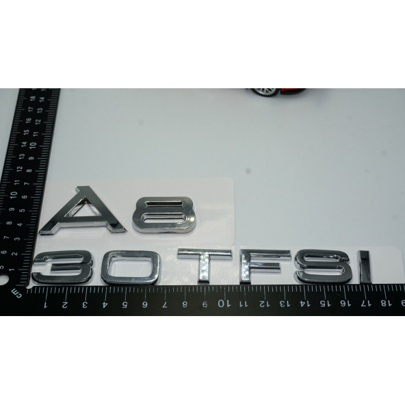 Audi A8 30 TFSi Krom ABS 3M 3D Bagaj Yazı Logo Orjinal Ürün - 3