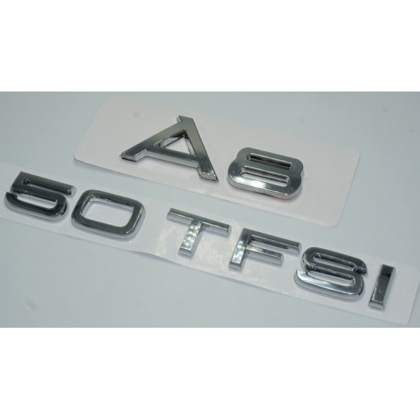 Audi A8 50 TFSi Krom ABS 3M 3D Bagaj Yazı Logo Orjinal Ürün - Resim 2