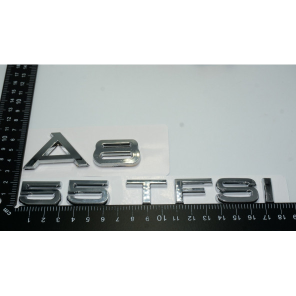 Audi A8 55 TFSi Krom ABS 3M 3D Bagaj Yazı Logo Orjinal Ürün - Resim 3