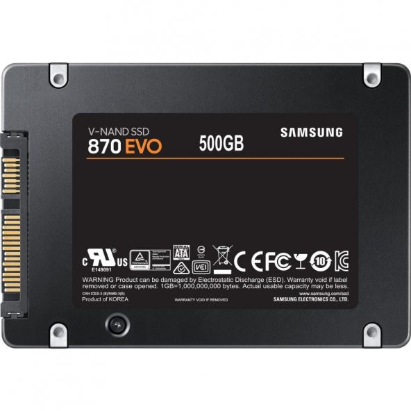 Samsung 500GB 870 Evo 560MB-530MB-s Sata 2.5" (MZ-77E500BW) SSD Sabit Disk - 2