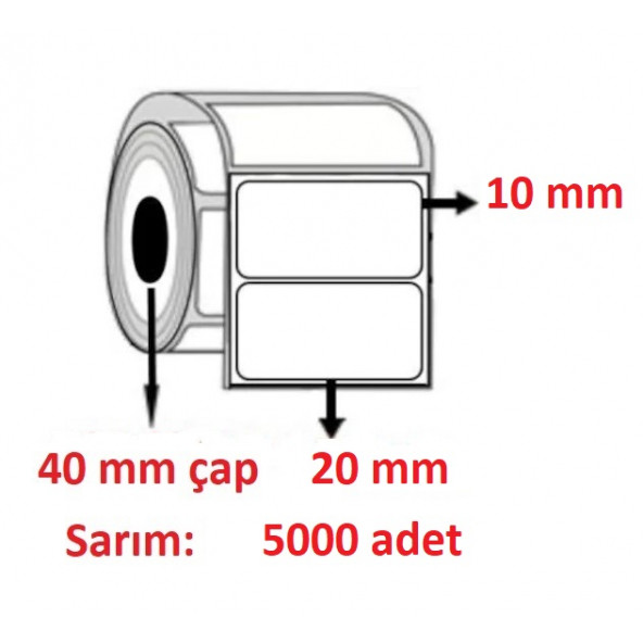 10x20 ECO TERMAL ETİKET (5000 li)