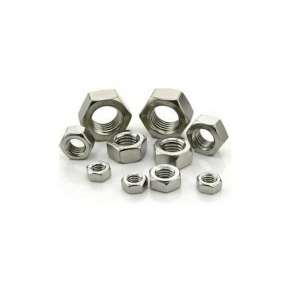 Akdeniz Çelik Galvanizli Somun Din934 M10x1,50 6 Kalite 100 Adet ürün görseli