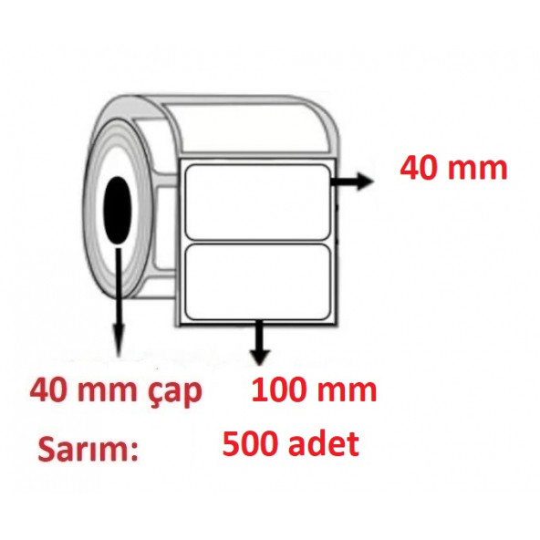 40x100 ECO TERMAL ETİKET( 500lü )