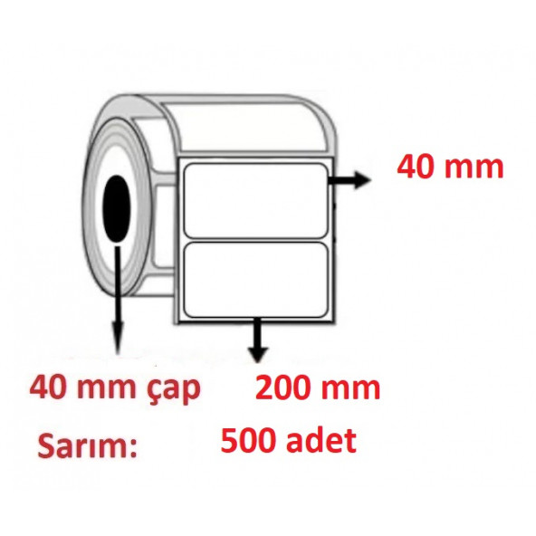 40x200 ECO TERMAL ETİKET( 500lü )
