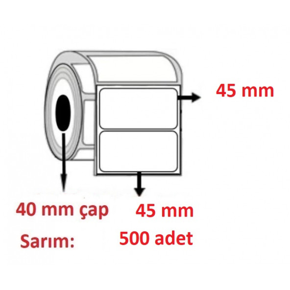 45x45 ECO TERMAL ETİKET( 500lü )