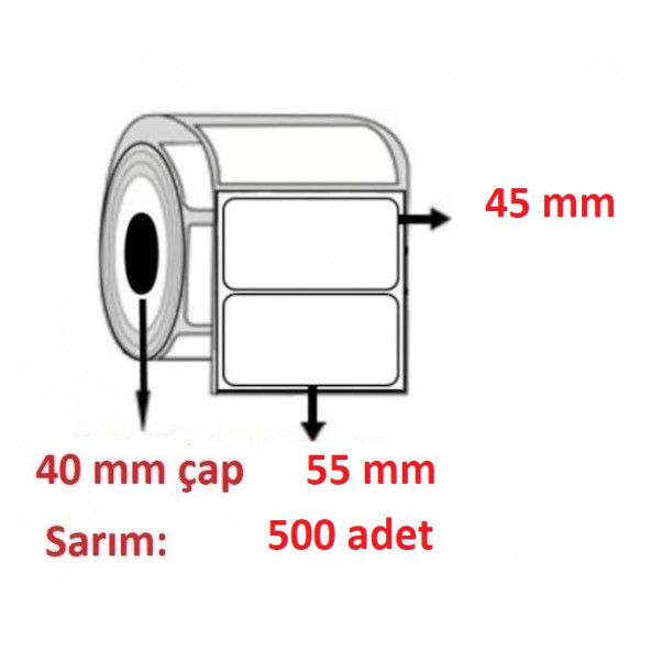 45x55 ECO TERMAL ETİKET( 500lü )