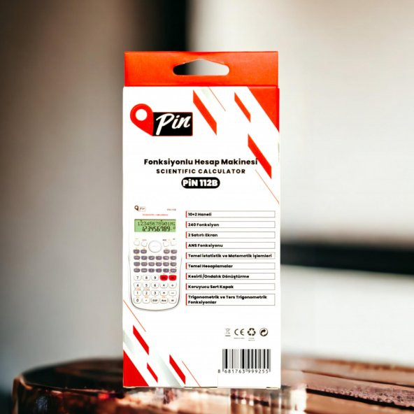 Pin 112B Beyaz 240 Bilimsel Fonksiyonlu Hesap Makinesi - Resim 5