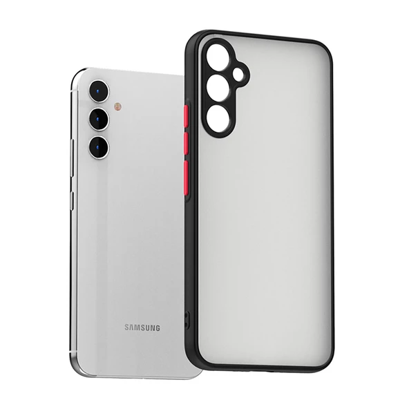 Galaxy A54 Kılıf Zore Hux Düğme ve Kapak Zıt Renk Kılıf - Resim 7