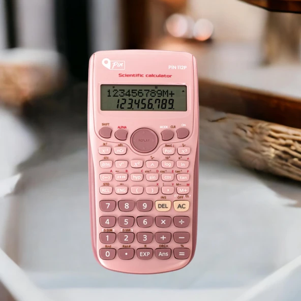 Pin 112P Pembe 240 Bilimsel Fonksiyonlu Hesap Makinesi GKE - Resim 4