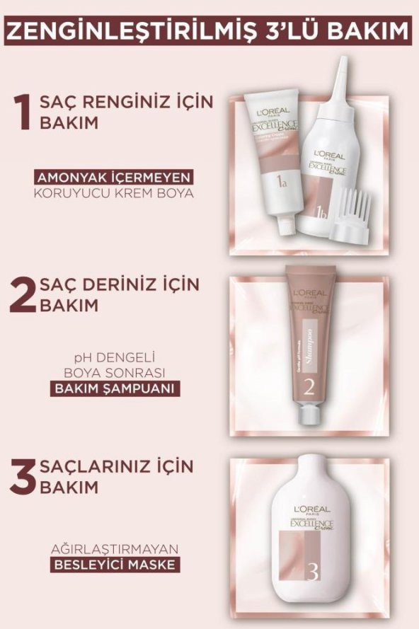 Loreal Paris Excellence Creme Nude Renkler Saç Boyası – 8u Nude Koyu Sarı - 6
