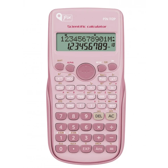 Pin 112P Pembe 240 Bilimsel Fonksiyonlu Hesap Makinesi GKE ürün görseli