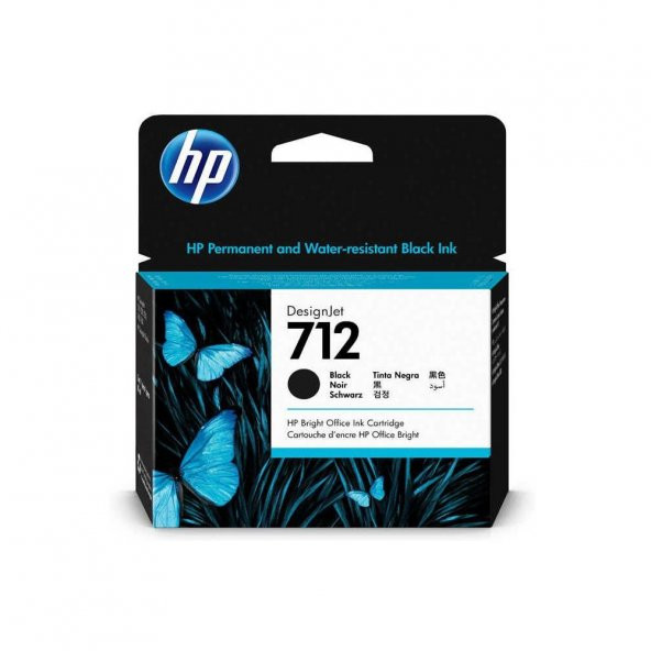 HP 712 Black Siyah 38ML Plotter Kartuşu 3ED70A ürün görseli