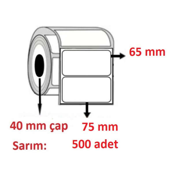 65x75 ECO TERMAL ETİKET  ( 500 li )