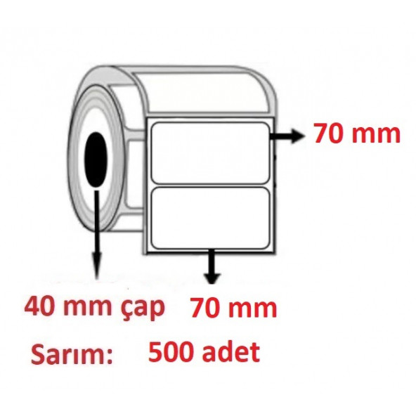 70X70 ECO TERMAL ETİKET ( 500 lü )