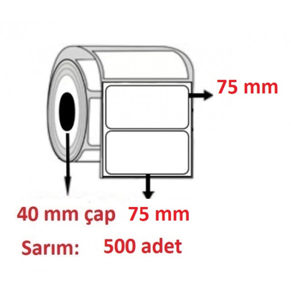 75x75 ECO TERMAL ETİKET ( 500 lü )