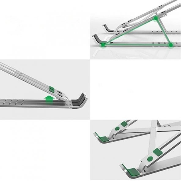 Alüminyum Manyetik Katlanabilir Ayarlı Dizüstü Laptop Standı - 9
