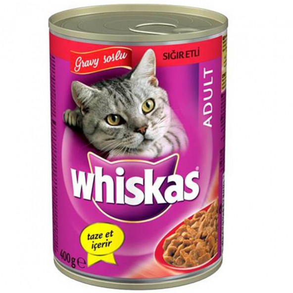 Whiskas Biftekli Konserve Kedi Maması 400 Gr