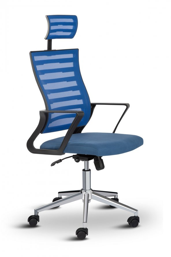 Asbir Mobilya Capri Başlıklı Fileli Metal Ayaklı Ofis Koltuğu Çalışma Koltuğu