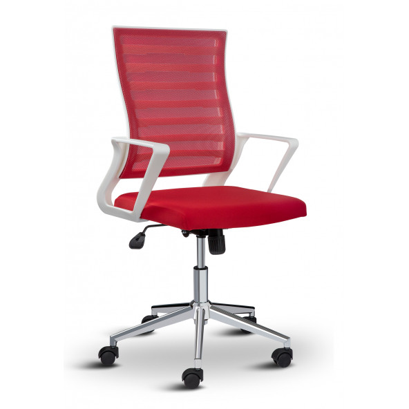 Asbir Mobilya Ceo Fileli Çalışma Koltuğu Ofis Sandalyesi Çalışma Sandalyesi Kırmızı - 3