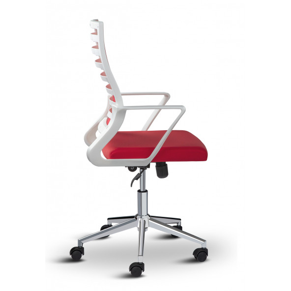 Asbir Mobilya Ceo Fileli Çalışma Koltuğu Ofis Sandalyesi Çalışma Sandalyesi Kırmızı - 4