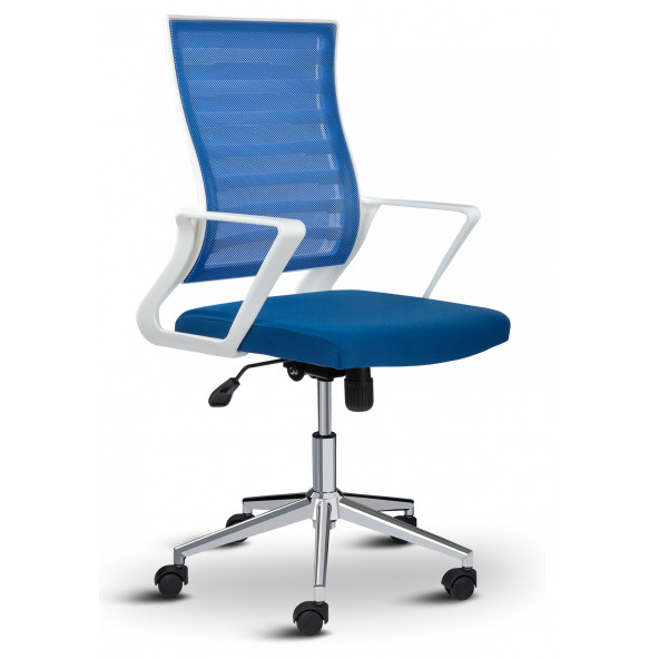 Asbir Mobilya Ceo Fileli Çalışma Koltuğu Ofis Sandalyesi Çalışma Sandalyesi Mavi - 3