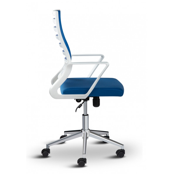 Asbir Mobilya Ceo Fileli Çalışma Koltuğu Ofis Sandalyesi Çalışma Sandalyesi Mavi - 4