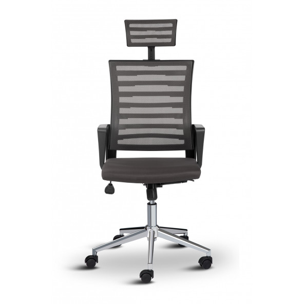 Asbir Mobilya Capri Başlıklı Fileli Metal Ayaklı Ofis Koltuğu Çalışma Koltuğu