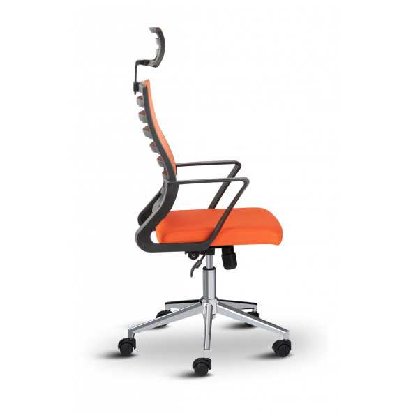 Asbir Mobilya Capri Başlıklı Fileli Metal Ayaklı Ofis Koltuğu Çalışma Koltuğu - 4