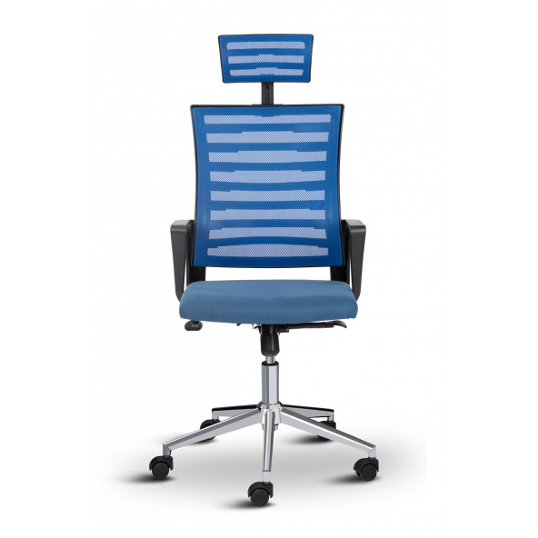 Asbir Mobilya Capri Başlıklı Fileli Metal Ayaklı Ofis Koltuğu Çalışma Koltuğu - 2