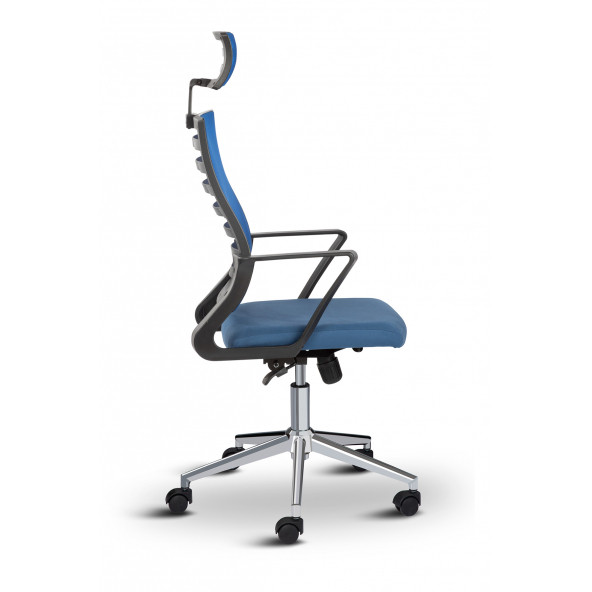 Asbir Mobilya Capri Başlıklı Fileli Metal Ayaklı Ofis Koltuğu Çalışma Koltuğu - 4