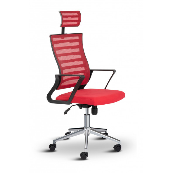 Asbir Mobilya Capri Başlıklı Fileli Metal Ayaklı Ofis Koltuğu Çalışma Koltuğu - 2