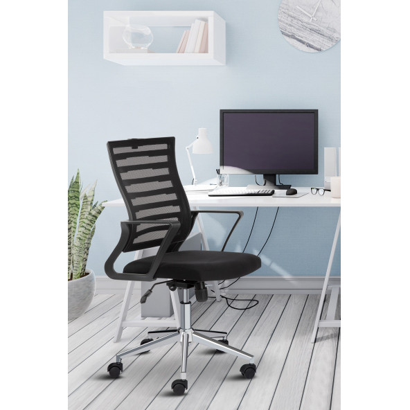 Asbir Mobilya Capri Fileli Ev Ofis Koltuğu Çalışma Koltuğu Bilgisayar Sandalyesi - 4