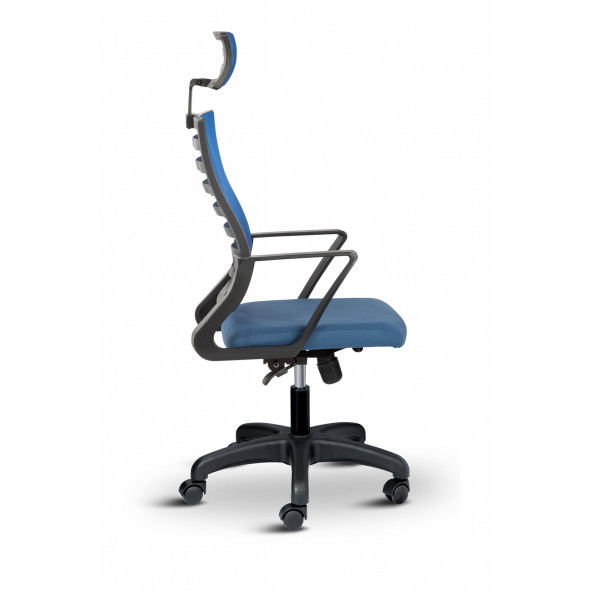 Asbir Mobilya Capri Başlıklı Fileli Ofis Koltuğu Çalışma Koltuğu Bilgisayar Sandalyesi - 4