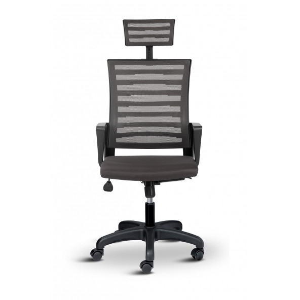 Asbir Mobilya Capri Başlıklı Fileli Ofis Koltuğu Çalışma Koltuğu Bilgisayar Sandalyesi - 2