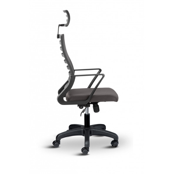 Asbir Mobilya Capri Başlıklı Fileli Ofis Koltuğu Çalışma Koltuğu Bilgisayar Sandalyesi - 4