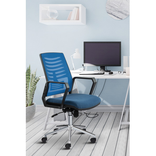 Asbir Mobilya Metis Metal Ayaklı Çalışma Koltuğu Ofis Sandalyesi  Bilgisayar Koltuğu - 4